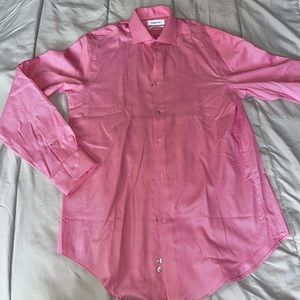 Pink button down shirt by Calvin Klein